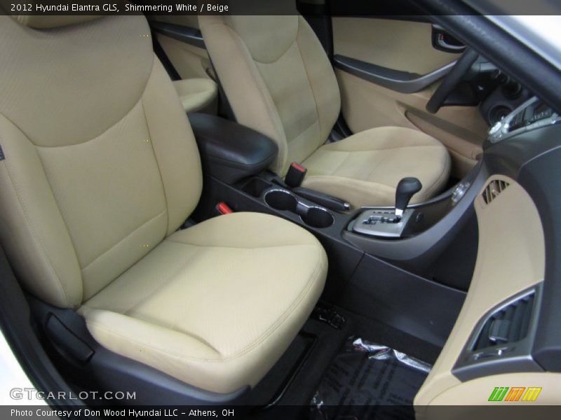 Shimmering White / Beige 2012 Hyundai Elantra GLS