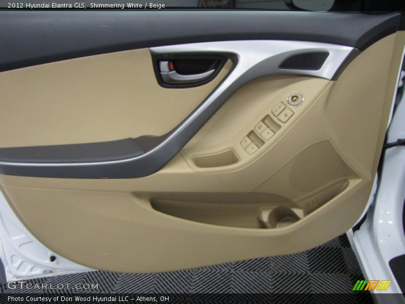 Shimmering White / Beige 2012 Hyundai Elantra GLS