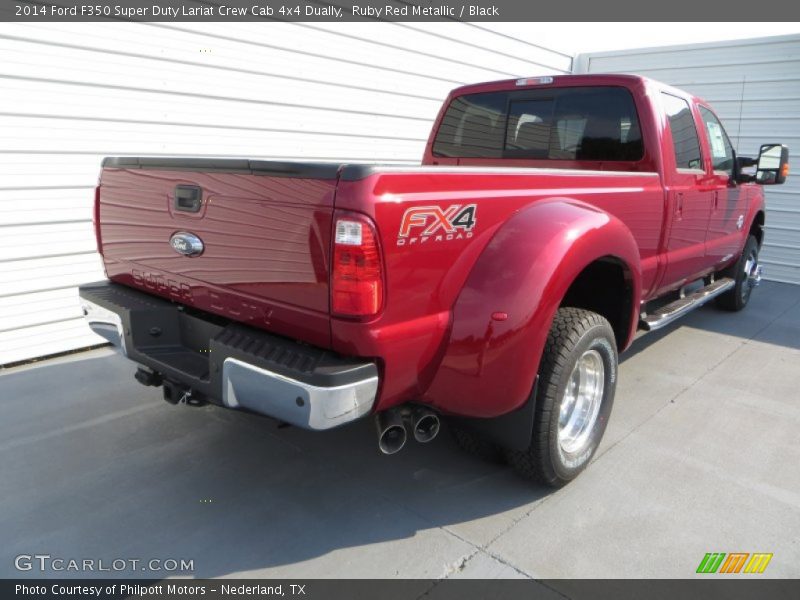 Ruby Red Metallic / Black 2014 Ford F350 Super Duty Lariat Crew Cab 4x4 Dually