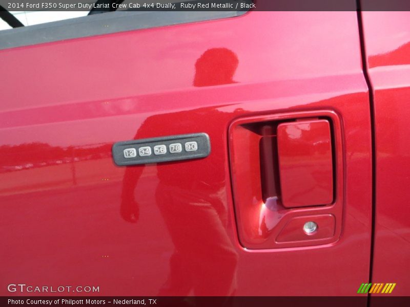 Ruby Red Metallic / Black 2014 Ford F350 Super Duty Lariat Crew Cab 4x4 Dually