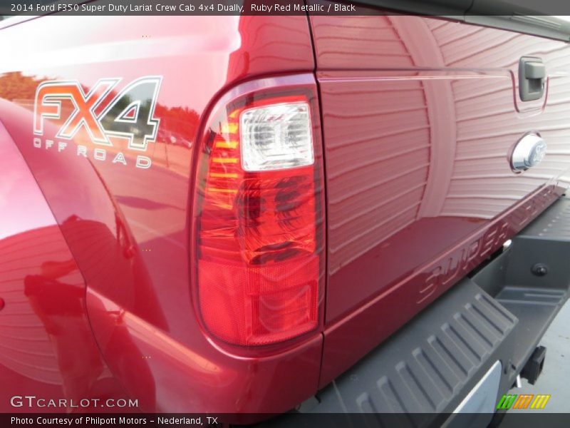 Ruby Red Metallic / Black 2014 Ford F350 Super Duty Lariat Crew Cab 4x4 Dually