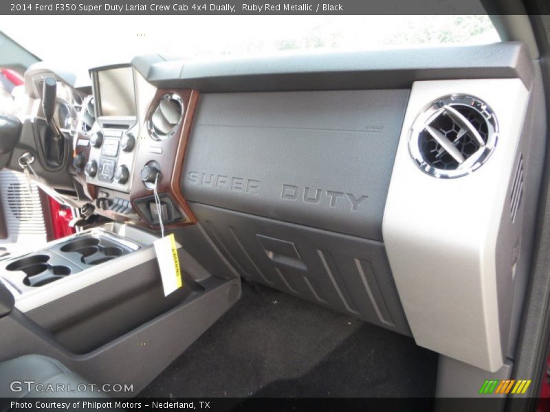 Ruby Red Metallic / Black 2014 Ford F350 Super Duty Lariat Crew Cab 4x4 Dually