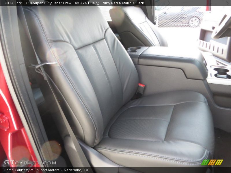 Ruby Red Metallic / Black 2014 Ford F350 Super Duty Lariat Crew Cab 4x4 Dually