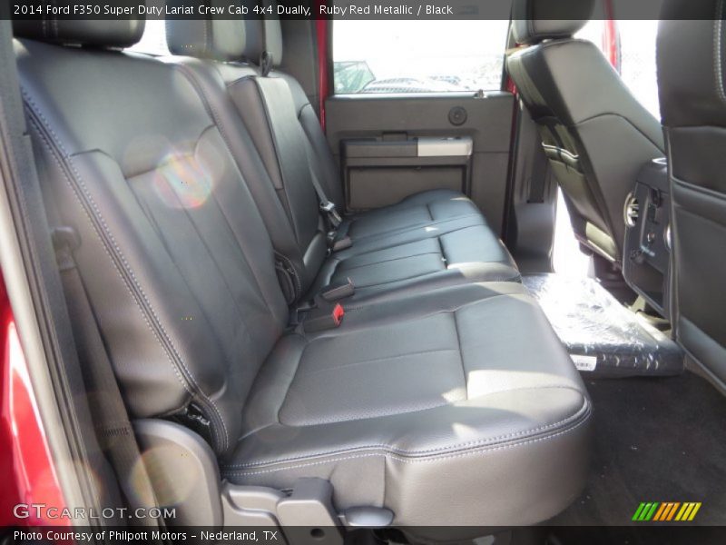 Ruby Red Metallic / Black 2014 Ford F350 Super Duty Lariat Crew Cab 4x4 Dually