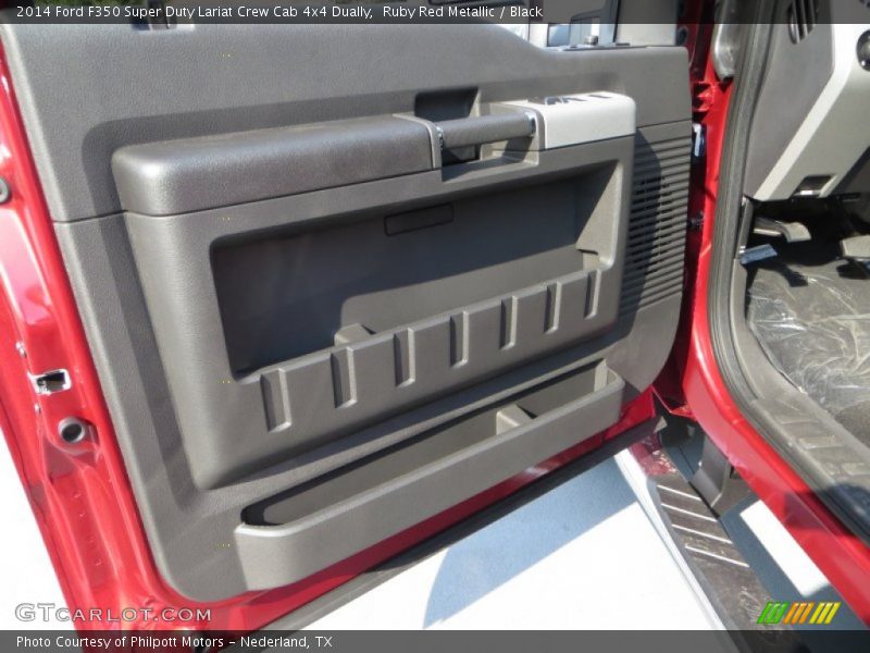 Ruby Red Metallic / Black 2014 Ford F350 Super Duty Lariat Crew Cab 4x4 Dually