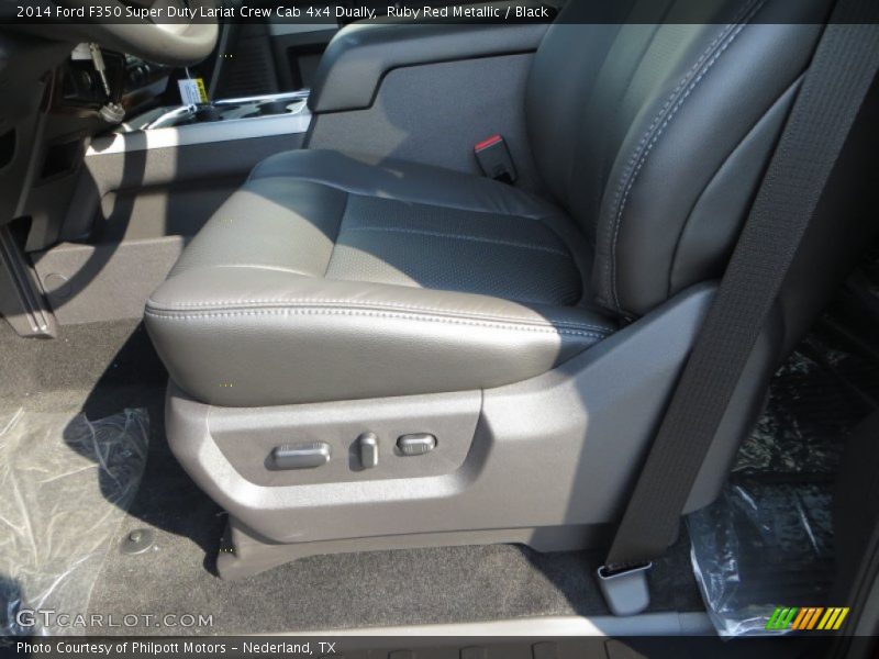 Ruby Red Metallic / Black 2014 Ford F350 Super Duty Lariat Crew Cab 4x4 Dually