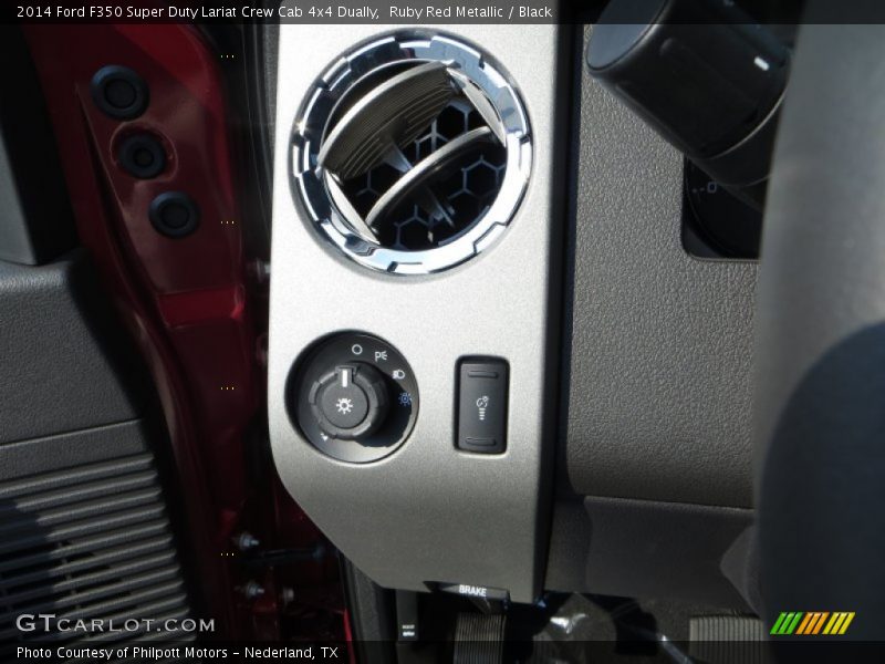 Ruby Red Metallic / Black 2014 Ford F350 Super Duty Lariat Crew Cab 4x4 Dually