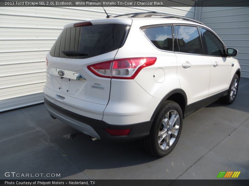 White Platinum Metallic Tri-Coat / Charcoal Black 2013 Ford Escape SEL 2.0L EcoBoost