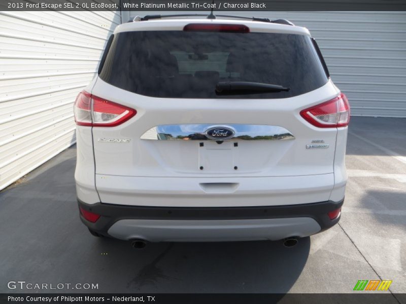 White Platinum Metallic Tri-Coat / Charcoal Black 2013 Ford Escape SEL 2.0L EcoBoost