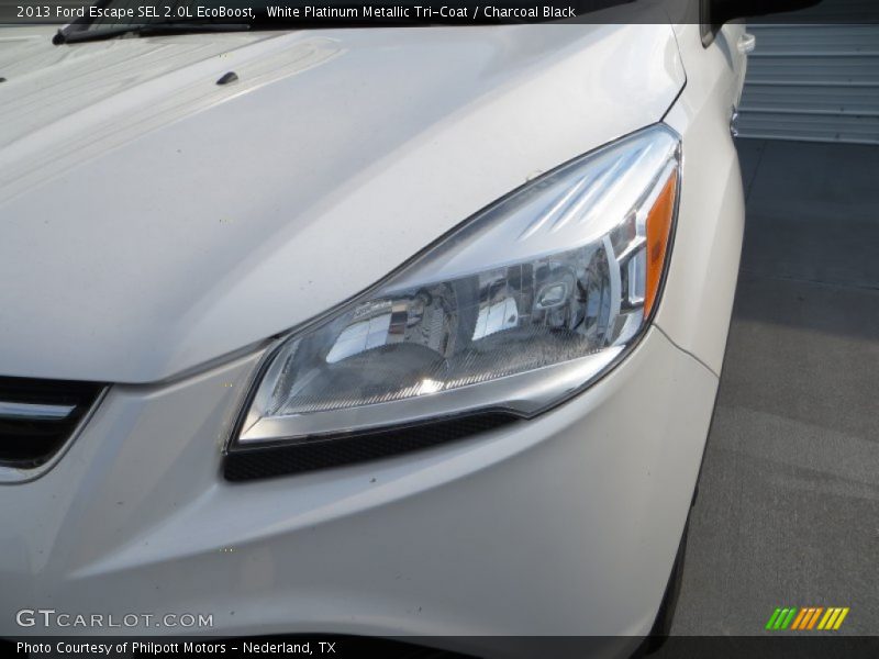 White Platinum Metallic Tri-Coat / Charcoal Black 2013 Ford Escape SEL 2.0L EcoBoost