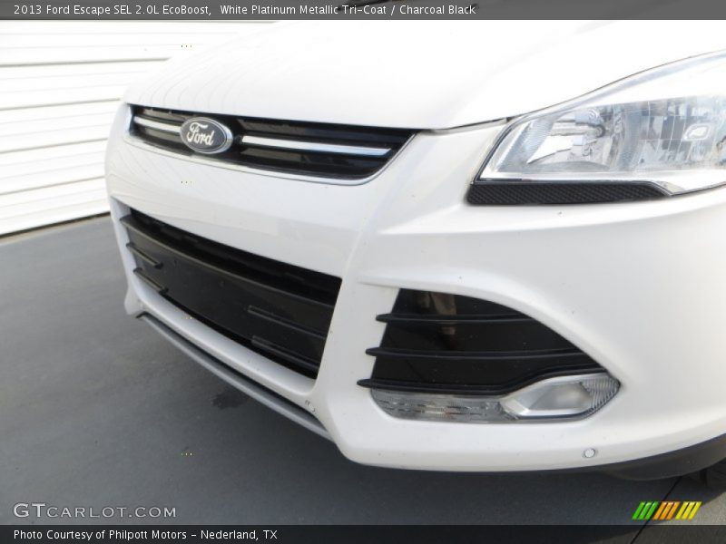 White Platinum Metallic Tri-Coat / Charcoal Black 2013 Ford Escape SEL 2.0L EcoBoost