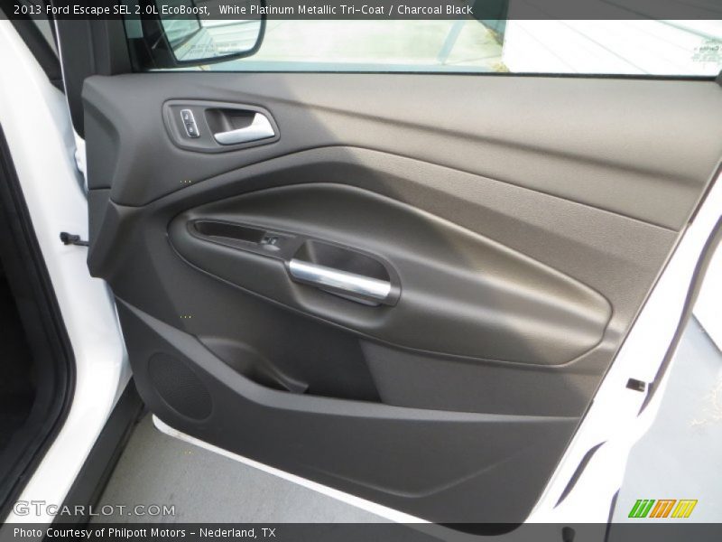 White Platinum Metallic Tri-Coat / Charcoal Black 2013 Ford Escape SEL 2.0L EcoBoost