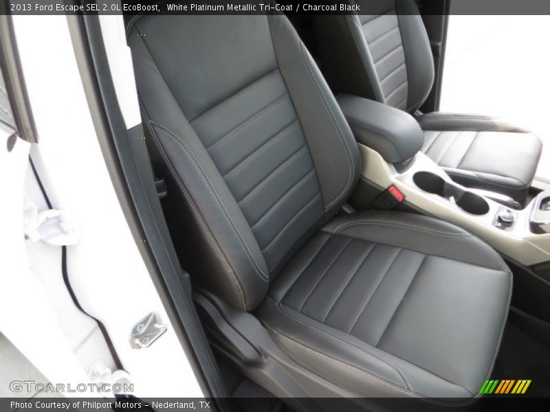White Platinum Metallic Tri-Coat / Charcoal Black 2013 Ford Escape SEL 2.0L EcoBoost