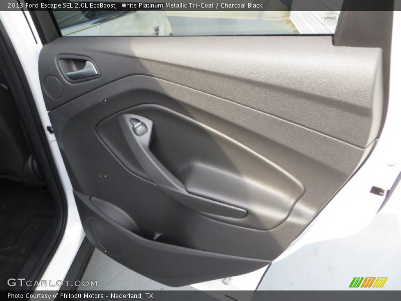 White Platinum Metallic Tri-Coat / Charcoal Black 2013 Ford Escape SEL 2.0L EcoBoost