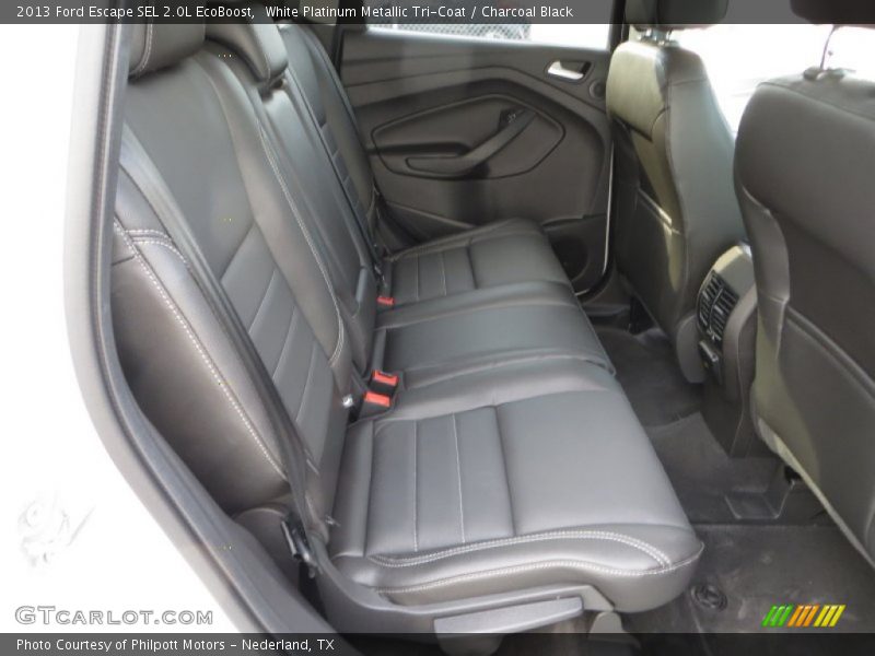 White Platinum Metallic Tri-Coat / Charcoal Black 2013 Ford Escape SEL 2.0L EcoBoost