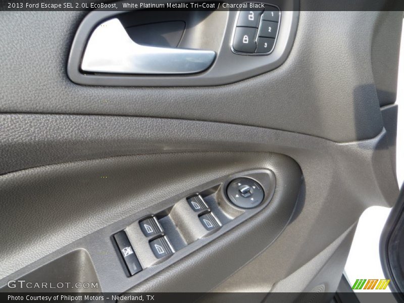 White Platinum Metallic Tri-Coat / Charcoal Black 2013 Ford Escape SEL 2.0L EcoBoost