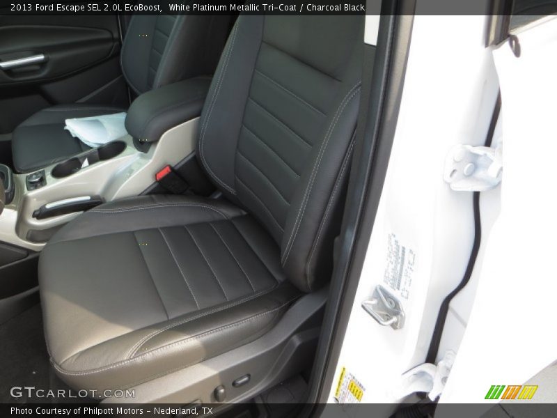 White Platinum Metallic Tri-Coat / Charcoal Black 2013 Ford Escape SEL 2.0L EcoBoost