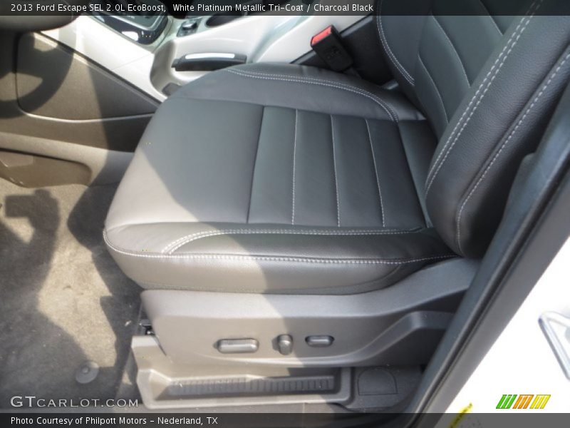 White Platinum Metallic Tri-Coat / Charcoal Black 2013 Ford Escape SEL 2.0L EcoBoost