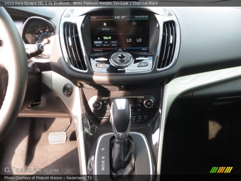 White Platinum Metallic Tri-Coat / Charcoal Black 2013 Ford Escape SEL 2.0L EcoBoost