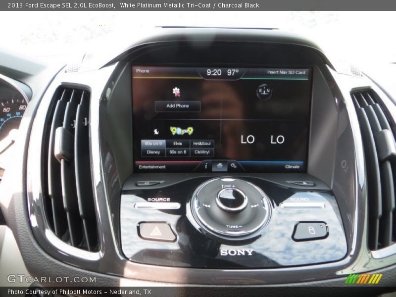 White Platinum Metallic Tri-Coat / Charcoal Black 2013 Ford Escape SEL 2.0L EcoBoost