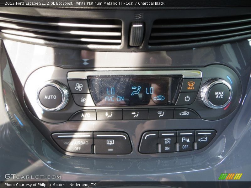 White Platinum Metallic Tri-Coat / Charcoal Black 2013 Ford Escape SEL 2.0L EcoBoost