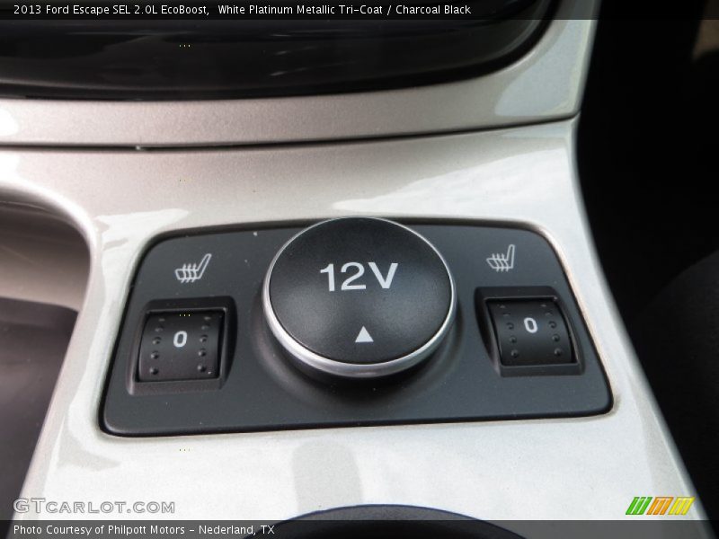 White Platinum Metallic Tri-Coat / Charcoal Black 2013 Ford Escape SEL 2.0L EcoBoost