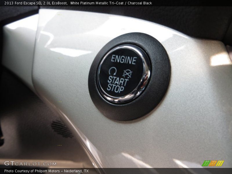 White Platinum Metallic Tri-Coat / Charcoal Black 2013 Ford Escape SEL 2.0L EcoBoost