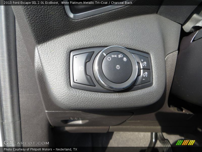 White Platinum Metallic Tri-Coat / Charcoal Black 2013 Ford Escape SEL 2.0L EcoBoost