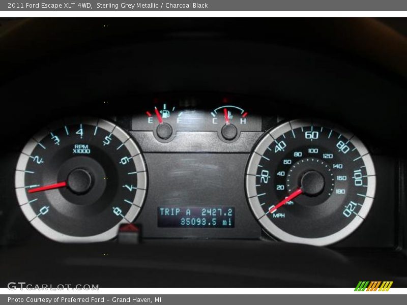 Sterling Grey Metallic / Charcoal Black 2011 Ford Escape XLT 4WD