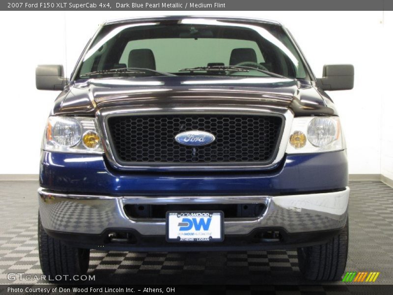 Dark Blue Pearl Metallic / Medium Flint 2007 Ford F150 XLT SuperCab 4x4