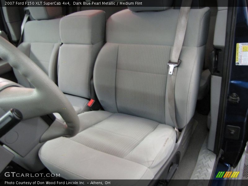 Dark Blue Pearl Metallic / Medium Flint 2007 Ford F150 XLT SuperCab 4x4