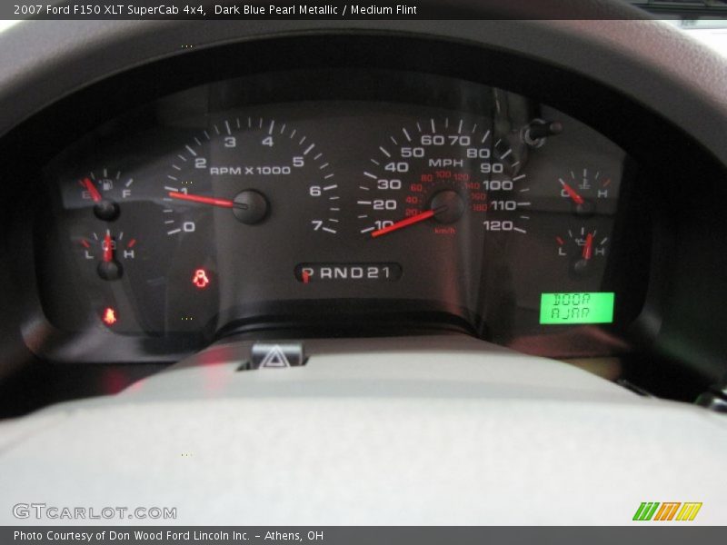 Dark Blue Pearl Metallic / Medium Flint 2007 Ford F150 XLT SuperCab 4x4