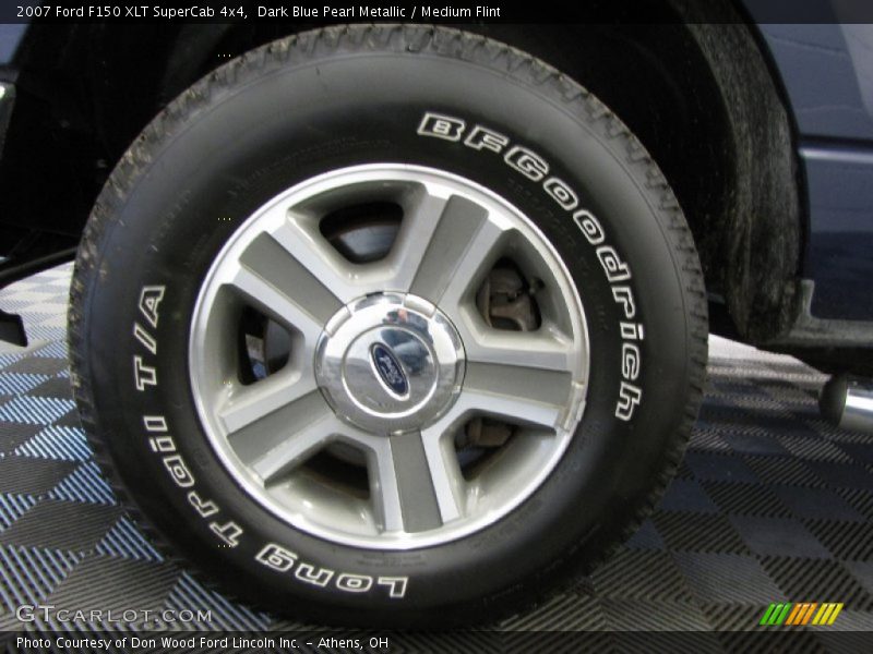 Dark Blue Pearl Metallic / Medium Flint 2007 Ford F150 XLT SuperCab 4x4