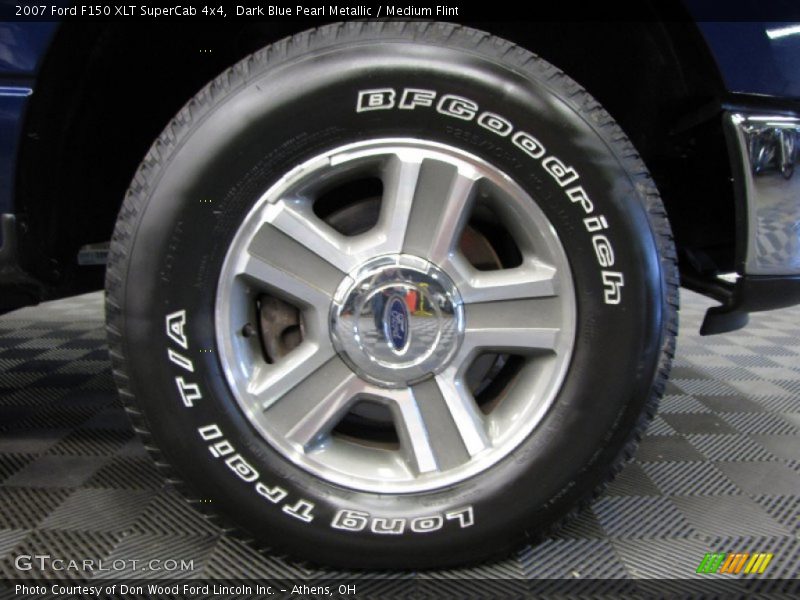 Dark Blue Pearl Metallic / Medium Flint 2007 Ford F150 XLT SuperCab 4x4