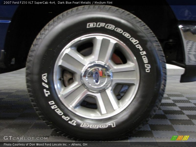 Dark Blue Pearl Metallic / Medium Flint 2007 Ford F150 XLT SuperCab 4x4