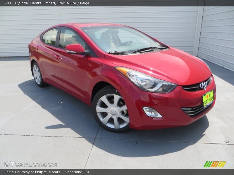 Red Allure / Beige 2013 Hyundai Elantra Limited