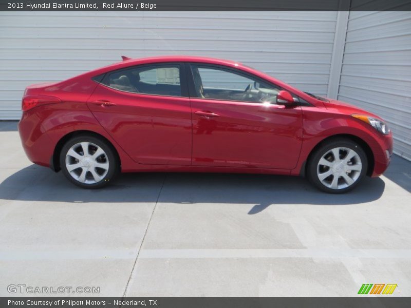 Red Allure / Beige 2013 Hyundai Elantra Limited