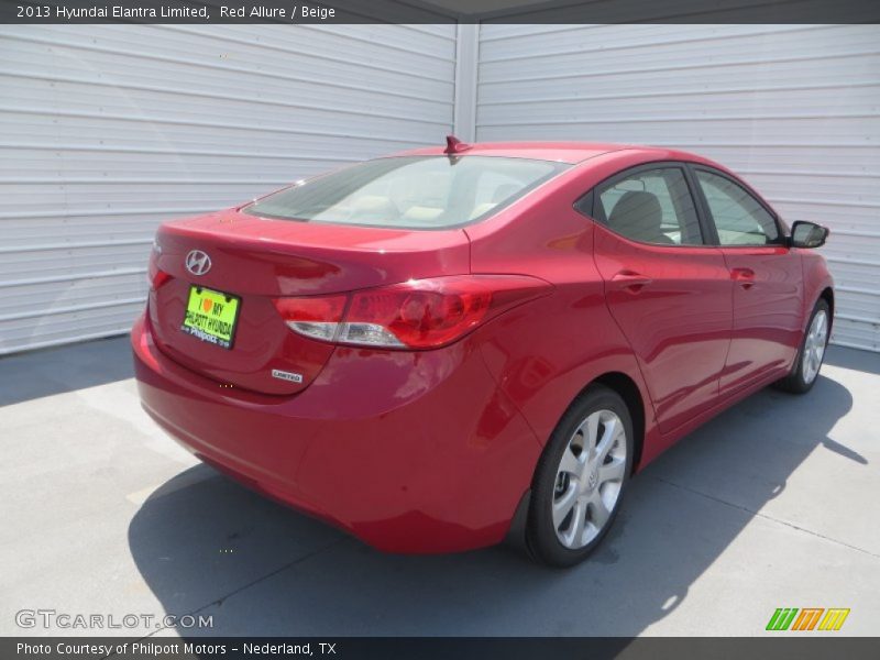 Red Allure / Beige 2013 Hyundai Elantra Limited