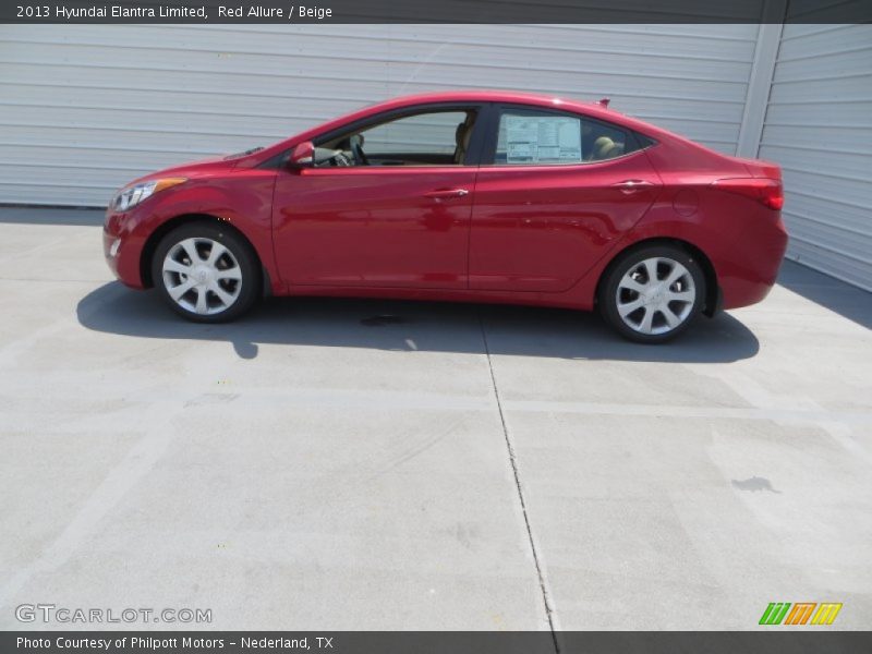 Red Allure / Beige 2013 Hyundai Elantra Limited