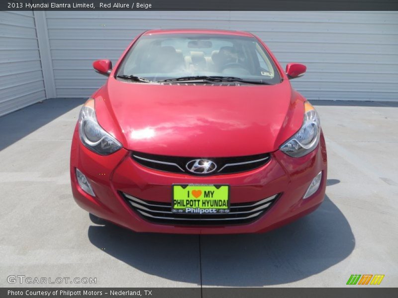 Red Allure / Beige 2013 Hyundai Elantra Limited