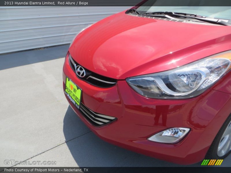 Red Allure / Beige 2013 Hyundai Elantra Limited