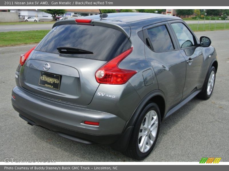 Gun Metallic / Black/Red w/Red Trim 2011 Nissan Juke SV AWD