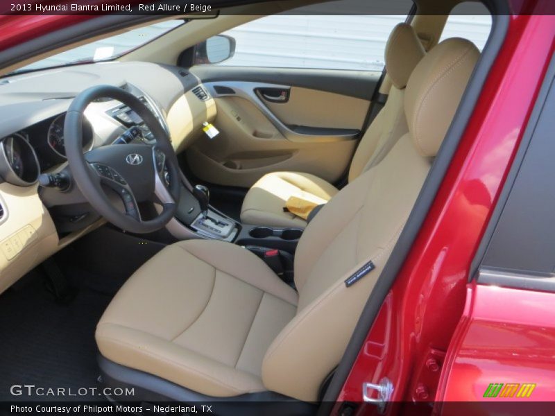 Red Allure / Beige 2013 Hyundai Elantra Limited