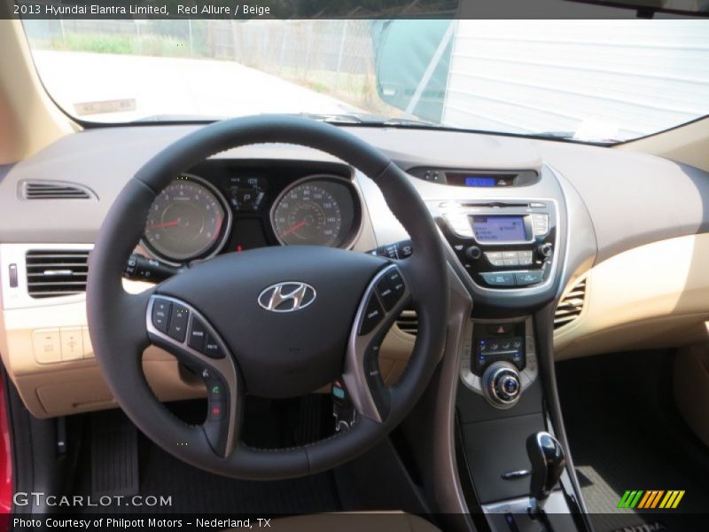 Red Allure / Beige 2013 Hyundai Elantra Limited