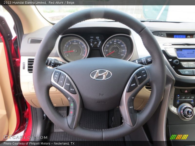 Red Allure / Beige 2013 Hyundai Elantra Limited