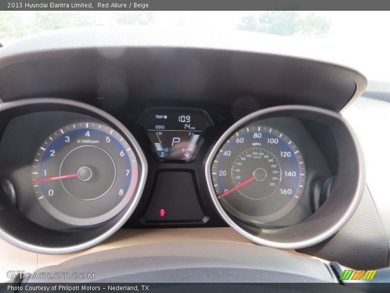 Red Allure / Beige 2013 Hyundai Elantra Limited