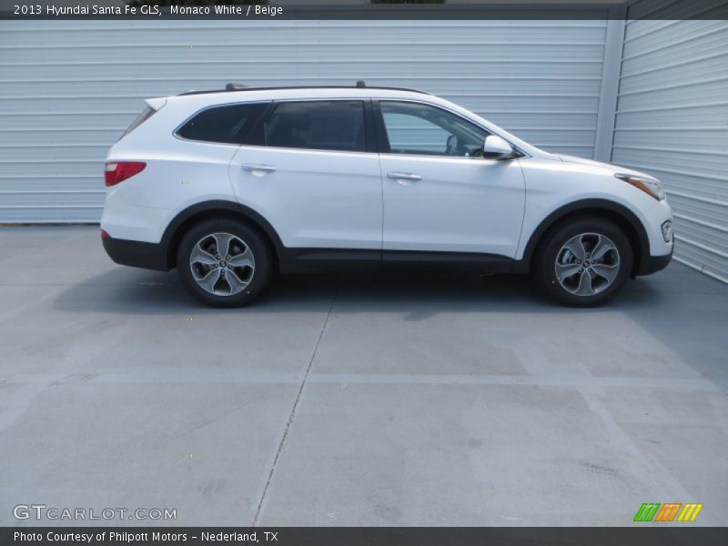Monaco White / Beige 2013 Hyundai Santa Fe GLS