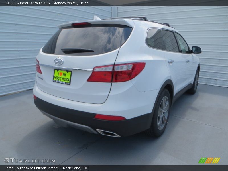 Monaco White / Beige 2013 Hyundai Santa Fe GLS