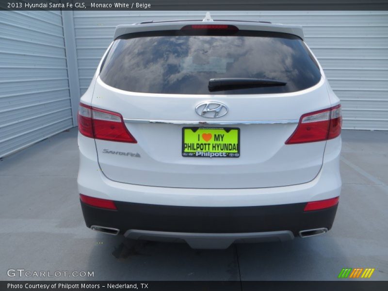 Monaco White / Beige 2013 Hyundai Santa Fe GLS