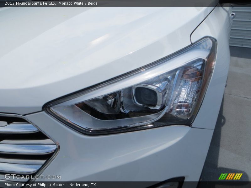 Monaco White / Beige 2013 Hyundai Santa Fe GLS